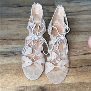 Lace up wedges